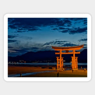 Tori of Itsukushima Shrine on Miyajima Island Sticker